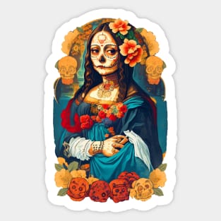 Sugar Skull Halloween Sticker